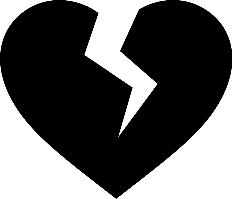 Clipart - Broken heart icon