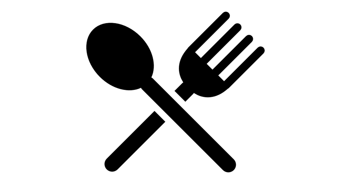 Flatware silhouette of a knife and a fork cross - Free Tools and ...