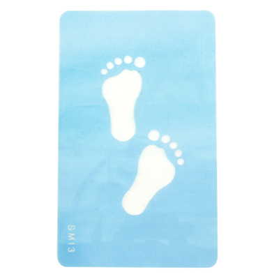 Footprint Stencil | Munchkinscakes.