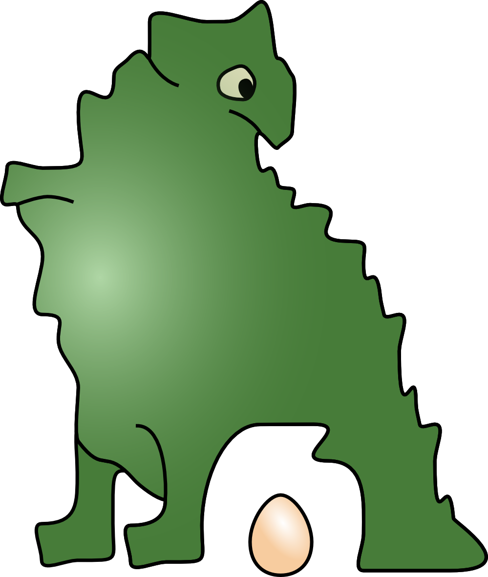 Clip Art: eimusu dinosaur laid an egg easter ...