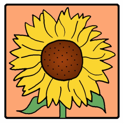 Cartoon Clip Art Garden Summer Sunflower Flower Cut Out at Zazzle.
