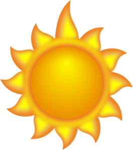 A Sun Cartoon With A Long Ray Clip Art - vector clip ...