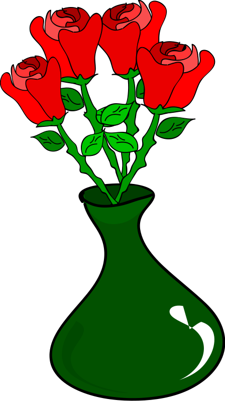 Vase Of Flowers Clipart Tattoo