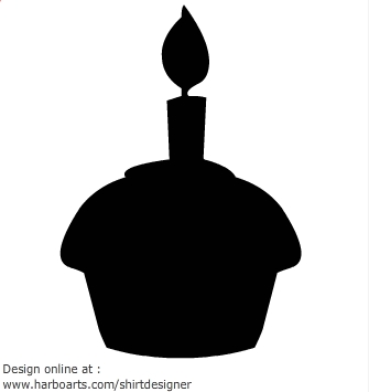 Birthday Cake Silhouette Graphic