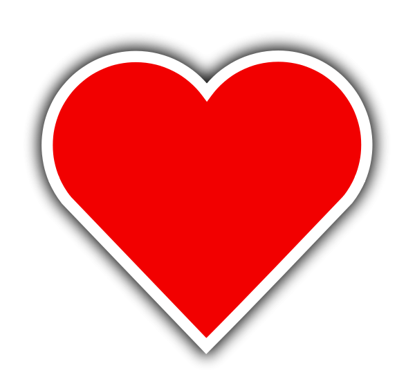 Simple Red Heart small clipart 300pixel size, free design ...