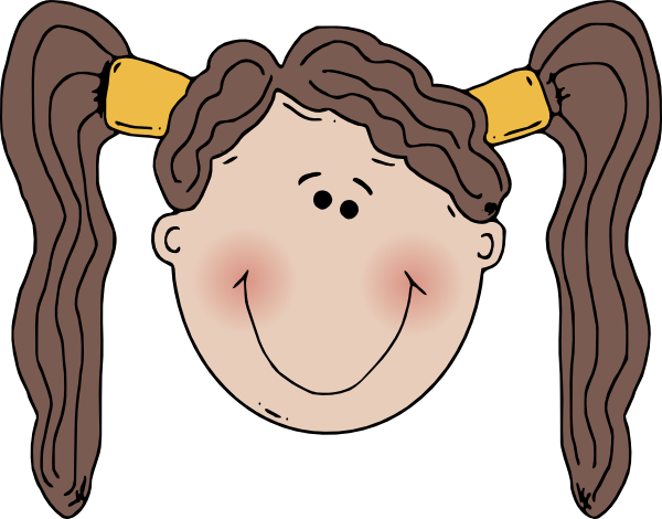 Girl Face clip art Free Vector