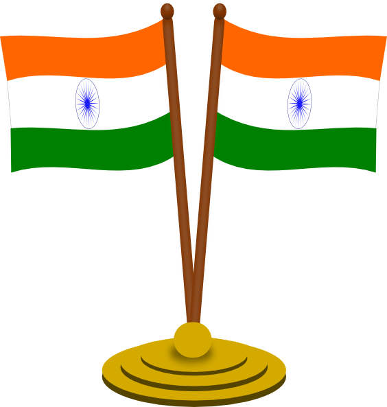 indian flag clipart black and white
