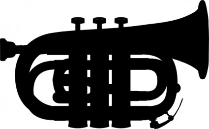 Pocket Trumpet Silhouette clip art Vector clip art - Free vector ...