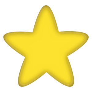 Five-pointed Yellow Star clip art - Polyvore