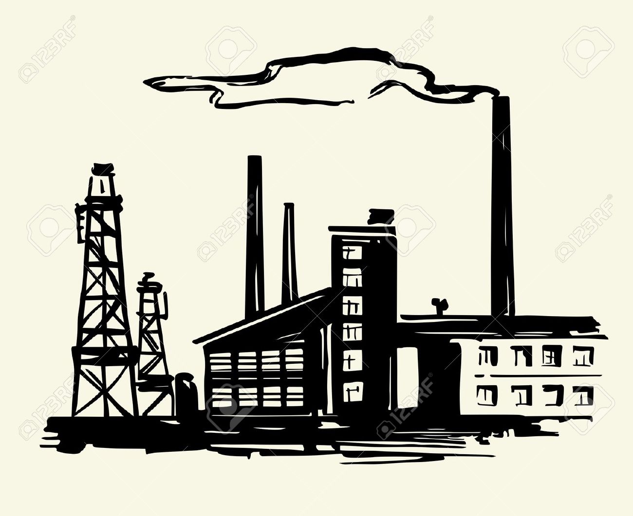 Factory clipart vector