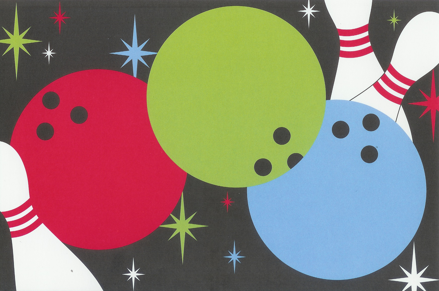 Bowling Party Christmas Clipart