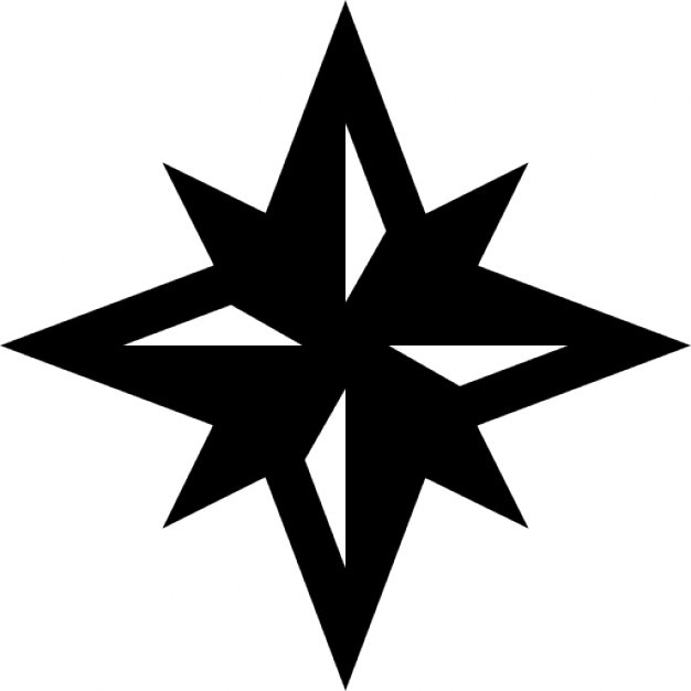 Compass winds star symbol Icons | Free Download
