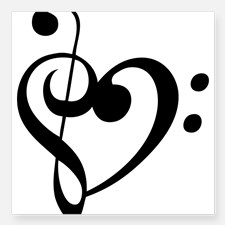 Treble Bass Clef Heart Gifts & Merchandise | Treble Bass Clef ...