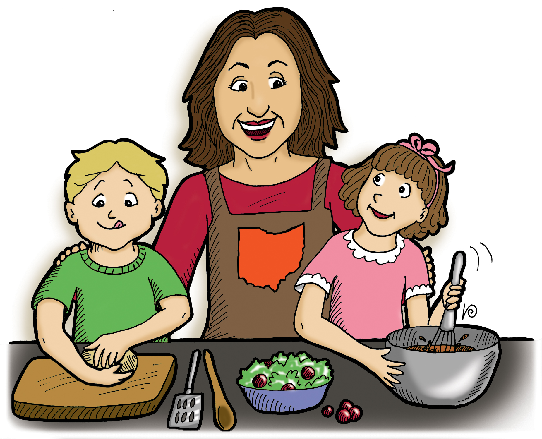 Kids Cooking Clipart