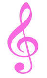 Treble Clef Pink - InspiriToo.