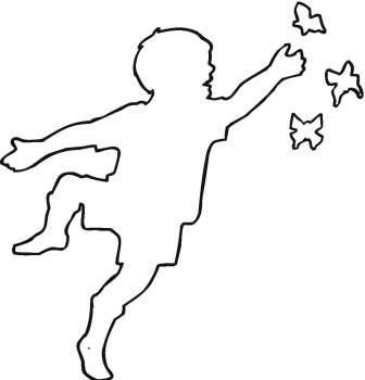 Catching Butterflies Outline coloring page | Super Coloring