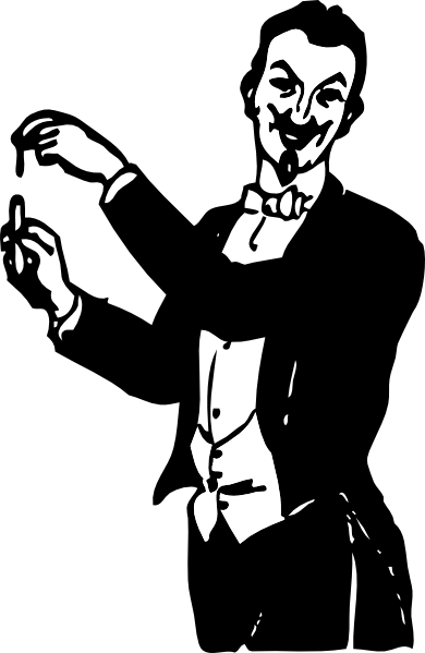 Magician Doing A Trick clip art Free Vector