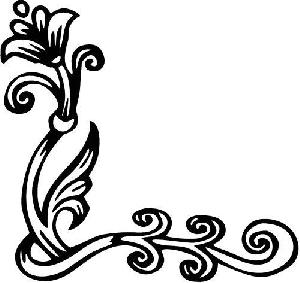 Flower Vine Corner Swirl Wall Decal Car or Truck Window Decal ...