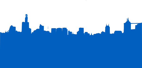 Blue Skyline clip art - vector clip art online, royalty free ...