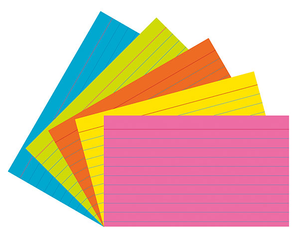Colorful Index Cards