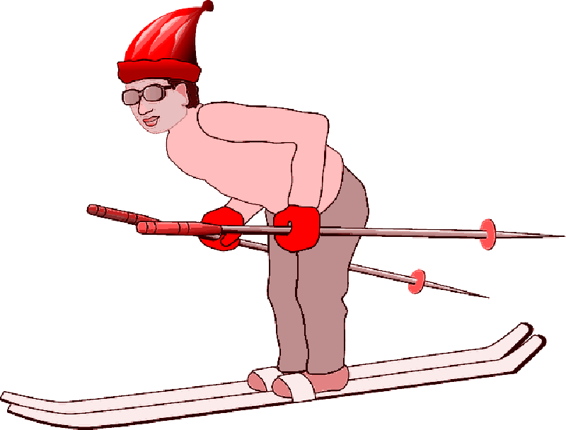 MAN, SKIER, PERSON, CARTOON, CLUB, SKI, HAT, SPORTS - Public ...