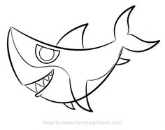 Sharks, Cartoon and Cute shark