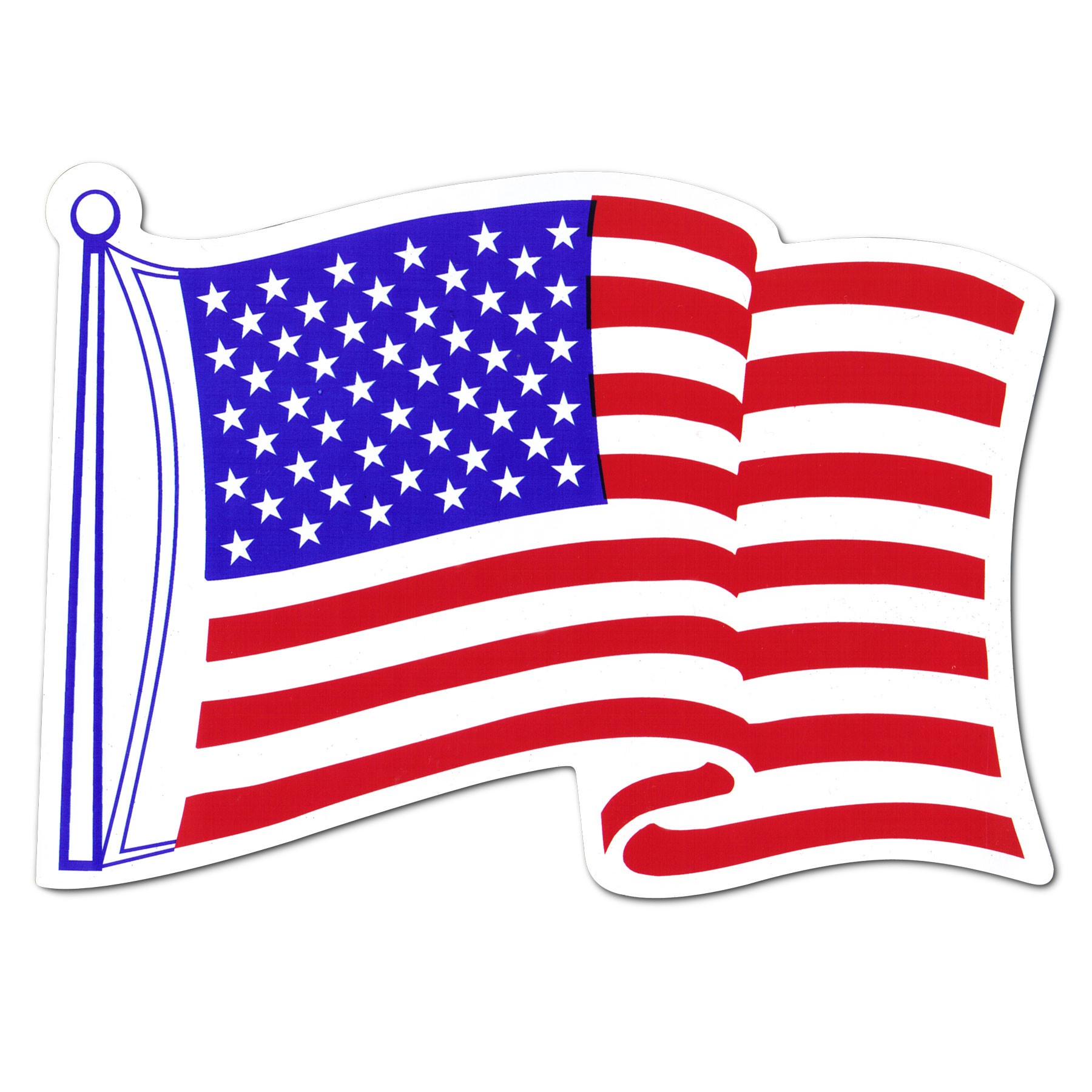 Flying american flag clipart