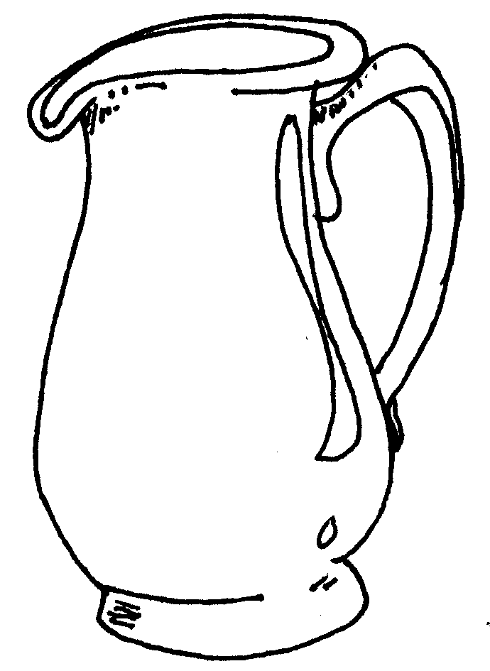 Jug clipart black and white