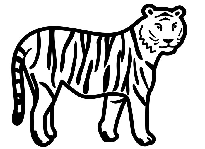 60+ Tiger Shape Templates, Crafts & Colouring Pages | Free ...