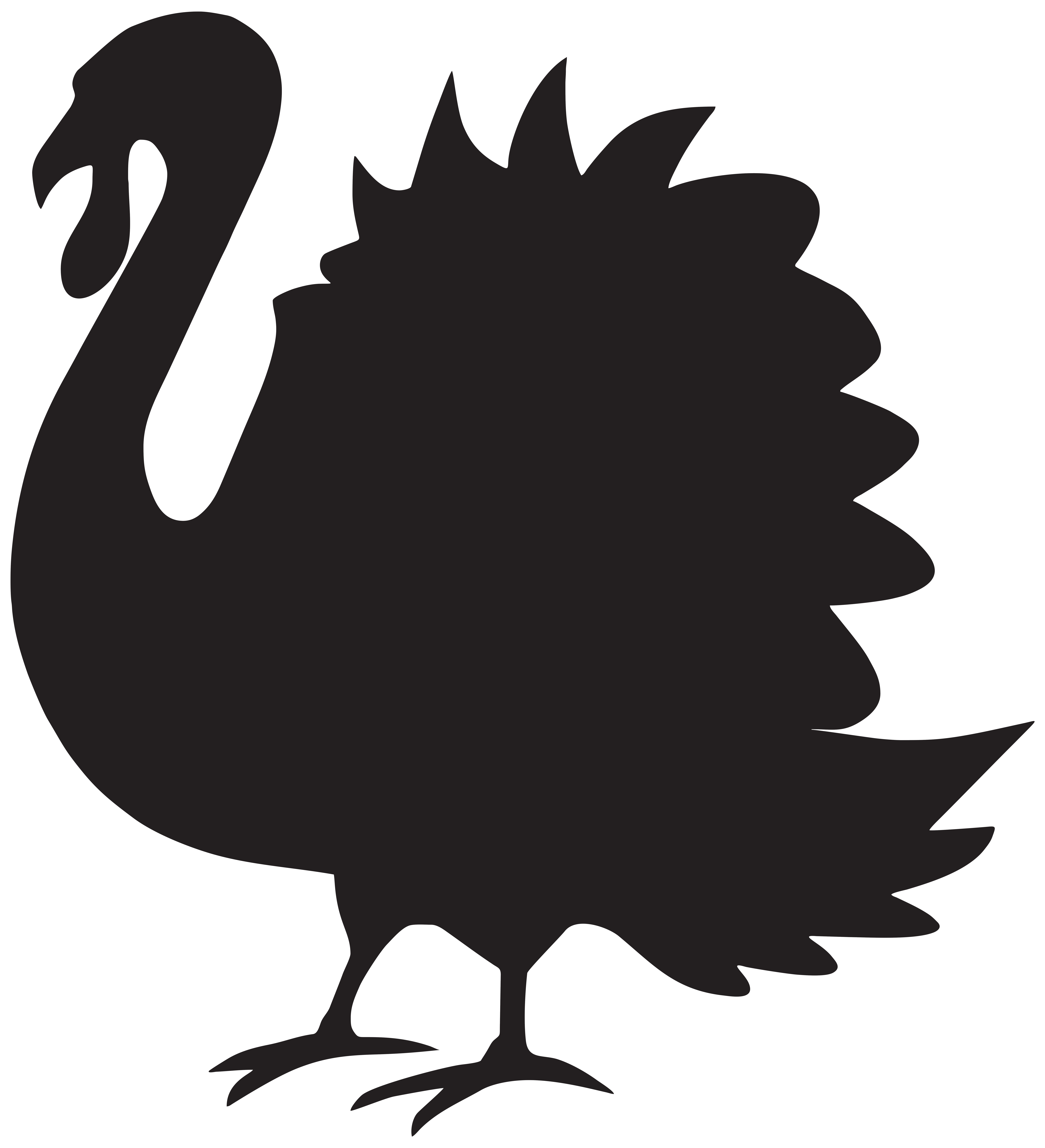 Turkey Silhouette PNG Clip Art Image