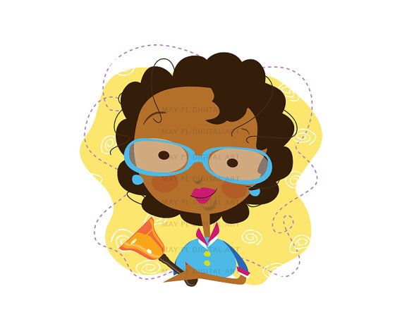 African American Teacher Clipart