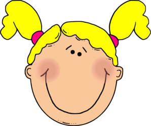 Blonde little girl clipart