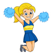 Cheerleader leader clipart