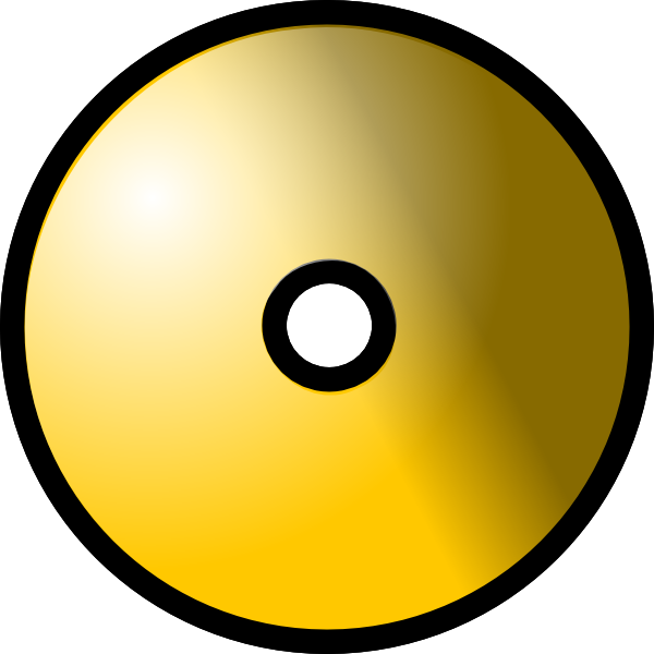 Gold Theme Cd Dvd Clip Art - vector clip art online ...
