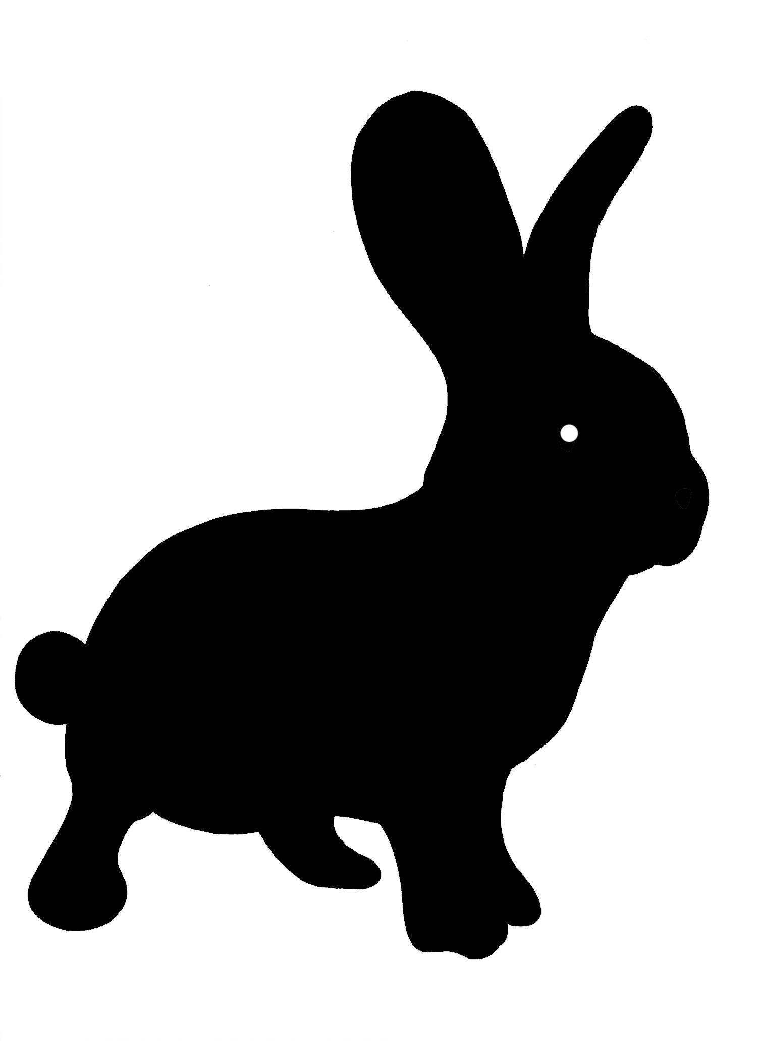 Easter bunny head silhouette clipart - ClipartFox