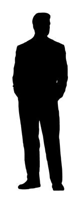 Silhouette Of Standing Man - ClipArt Best