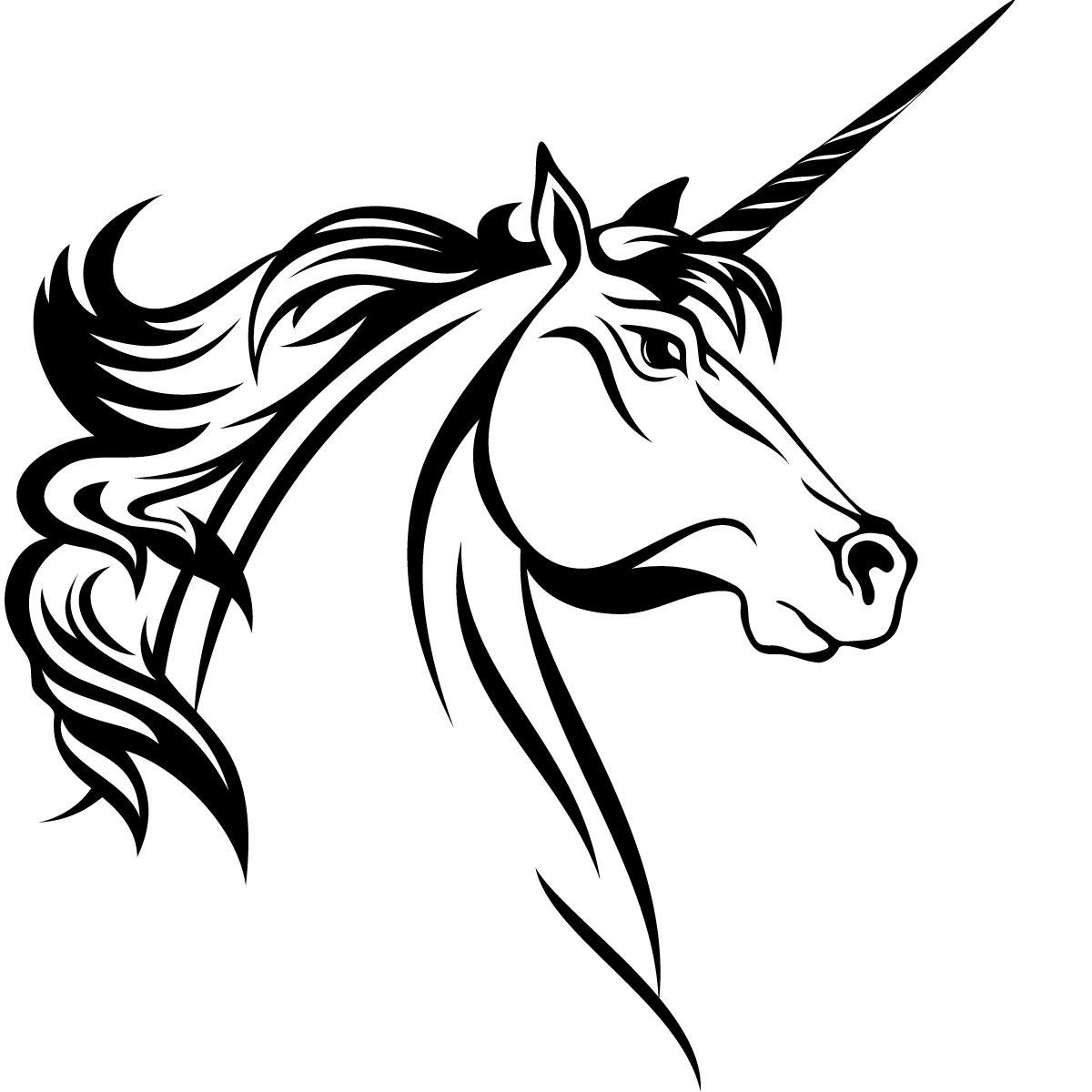 Unicorn head clip art