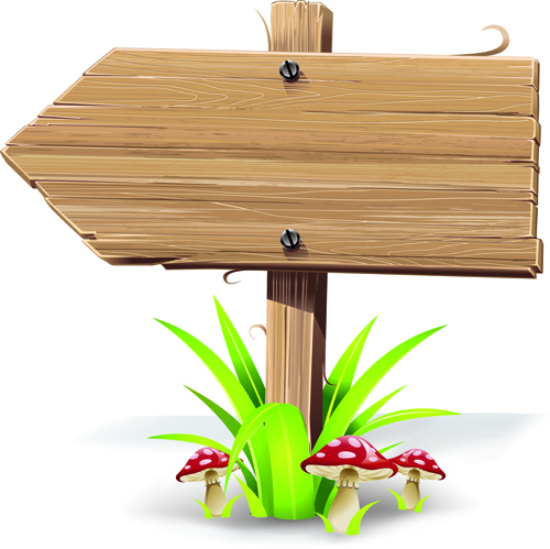 Vector Wooden Signs design elements 05 - Vector Label free download