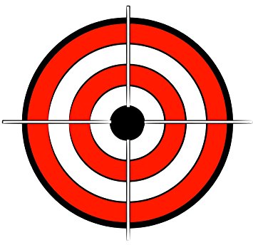 Amazon.com: BULLSEYE TARGET CROSSHAIRS RED BLACK WHITE Vinyl Decal ...