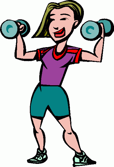 Female Weight Lifting Clipart