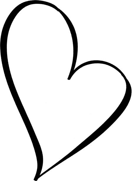 Small black heart clipart