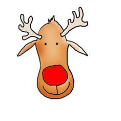 Funny reindeer clipart
