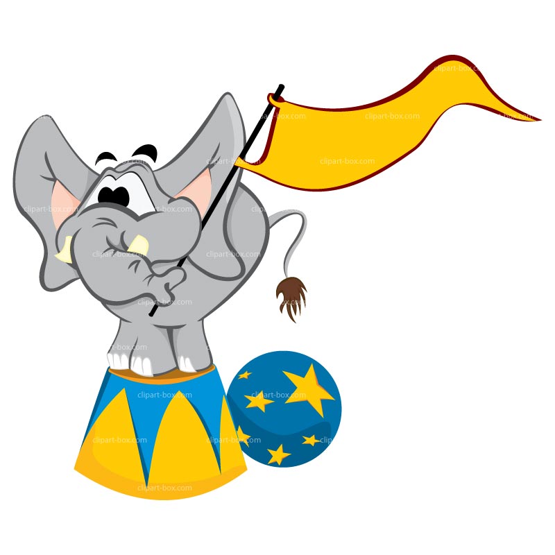 CLIPART CIRCUS ELEPHANT | Royalty free vector design