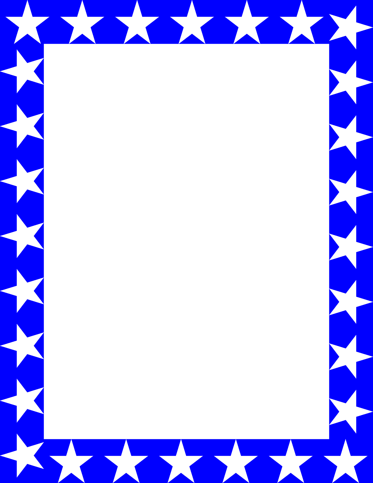 Colorful Star Borders Clipart