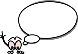 Person with speech bubble clipart