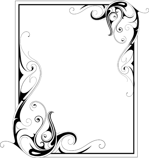 simple ornament frame vector material 02 - Vector Frames & Borders ...