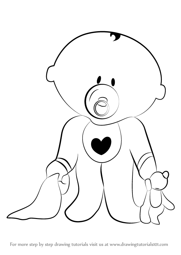 Learn How to Draw a Baby Girl (Girls) Step by Step : Drawing Tutorials