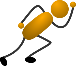 Running Stick Figure clip art - vector clip art online, royalty ...