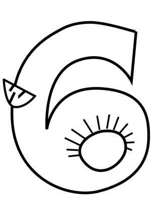 Animal Number Six Outline Vector clip art - Free vector for free ...