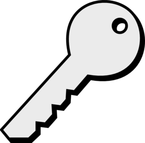 Black And White Key clip art - vector clip art online, royalty ...
